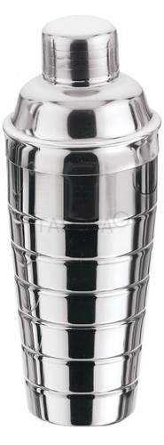 Stainless Steel Cocktail Wine Shaker Deluxe Full Ribbed