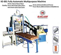 Automatic Fly Ash Brick Machine - Color: Blue White