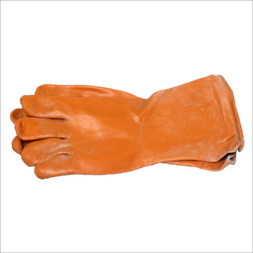 Protective Gloves - Butyl Rubber, Orange Color , 12-Month Warranty, Comfortable Grip for Handling Solvents and Hot Utensils