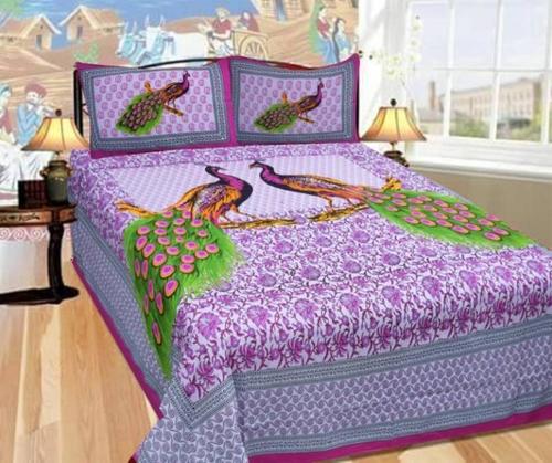 Animal Print Cotton Bedsheet - 100% Cotton, King Size 2286 x 2743.2, Pink Colour, 250 Thread Count, Printed Pattern, Washable | Comes With 2 Pillowcases, No Shrinkage, High Bulk Yarn