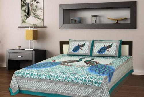 Cotton Printed Double Bed Sheets