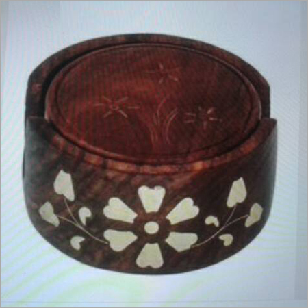 Wood Coaster - Round Shape | Brown Color, Natural Material