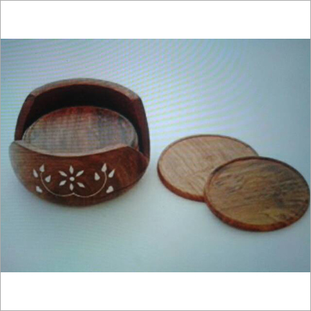 Wooden Coaster - Round Shape, Brown Color | Crafted from High-Quality Wood for Elegant Tabletop Protection and Stylish Decor