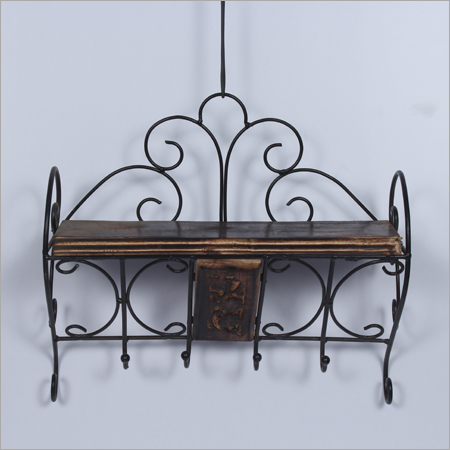 Wooden Keys Holder - Solid Wood, Customizable Design Options, Antique Imitation Style, Painted Finish | Eye-Catching Patterns, Durable Metal Hooks, Home Decoration