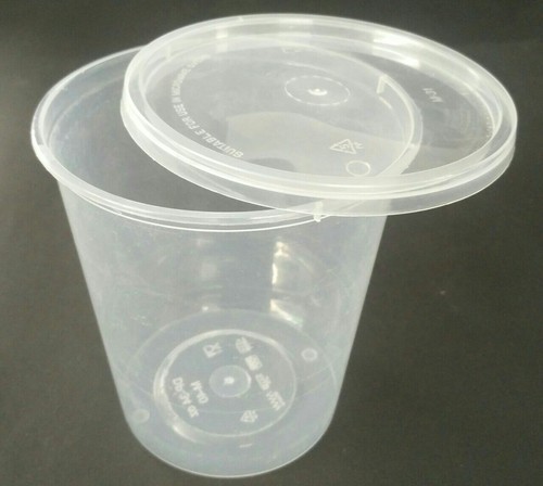 Dp-34 Oz (1000ml) Food Container - Plastic Material 120mm Upper Dia 86mm Lower Dia 125mm Depth Transparent Finish