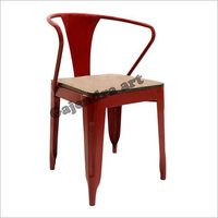 Gajendra Art Iron Arm Wood Chair