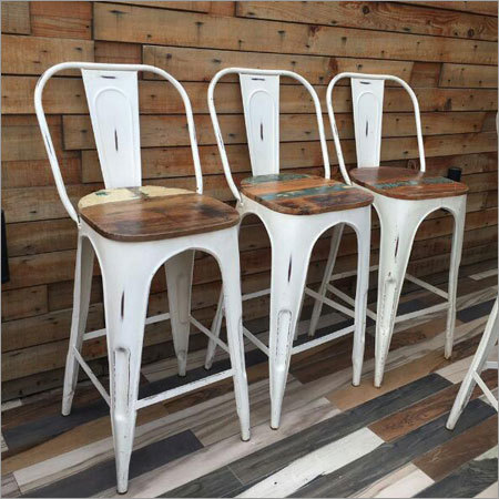 Gajendra Art Cello Bar Iron Wood Chair