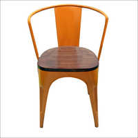 Gajendra Art Wooden Top Tolix Arm Chair