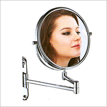 Adjustable Magnifying Mirror - Round, 20-50 Inches | Aluminum, Brass, Stainless Steel Materials for Versatile Use