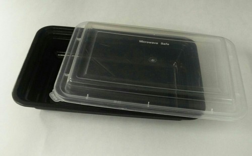 Re-28 / 840 Ml Food Tray - Plastic, 225 mm Length x 154 mm Width x 50 mm Depth | Black Color, Versatile for Food Storage