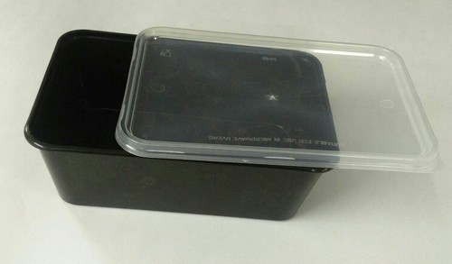 Dp-750 Ml Food Tray - Plastic, 750 ml, Black | Durable and Versatile Design for Efficient Food Storage and Serving