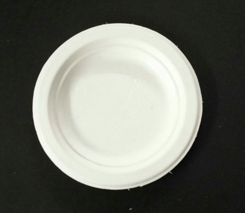 Ecoware 6 Inch Round Plate - Biodegradable Material, Depth 1", Diameter 6", White Color | Eco-Friendly Dining Solution