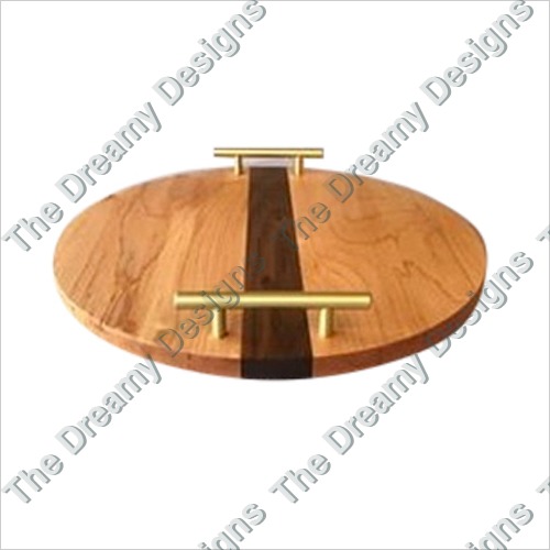 Serving Tray With Brass Handles