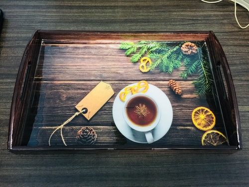 Printed Wooden Tray By THE DREAMY DESIGNS