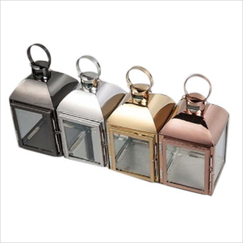 Stainless Steel Glass Candle Lanterns By THE DREAMY DESIGNS
