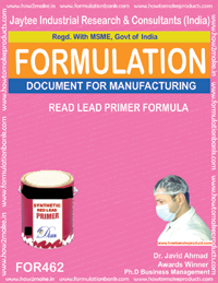 Red Lead Primer - Formula No. 462 Document File | Instant Email Delivery, Downloadable E-Book, Comprehensive Manufacturing Process Guide