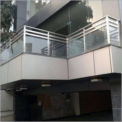 Heavy Duty Glass Balcony Railing