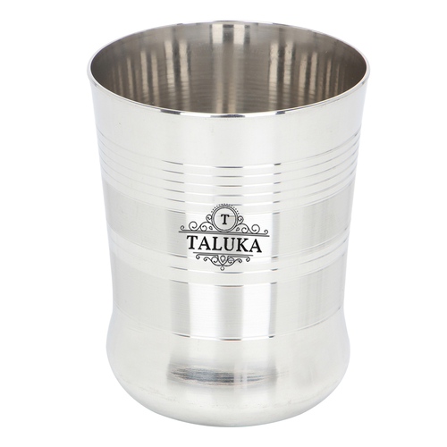 Stainless Steel Glass Bottom Bulging - 400 ml, 3" x 4" Inches , BPA-Free and FDA Approved Drinkware Crafted from Food-Grade Stainless Steel