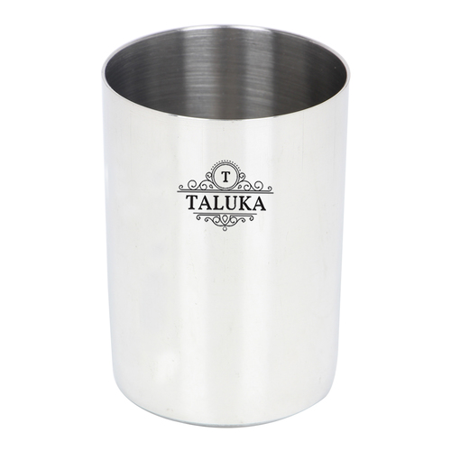 Stainless Steel Straight Glass - 3" x 4" Inches, 400 ml Capacity | FDA Approved, BPA-Free, Toxin-Free, Silver Finish, 100 Grams Each