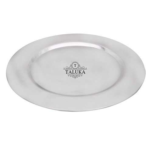Stainless Steel Charger Plate - 13 Inch Diameter, Silver Color | Durable Serving Ware for Home Bars and Cocktail Parties