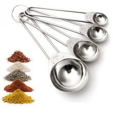 Stainless Steel Measuring Spoon - 4-Piece Set 18/8 Satin Brushed Finish Engraved Measurements Durable Easy to Clean Versatile for Dry and Liquid Ingredients