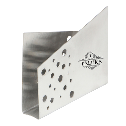 Stainless Steel Napkin Stand - Stainless Steel, 8.7x3.12 Inch, Silver | Elegant Rectangular Design with Stylish Hole Details