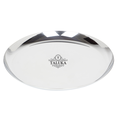 Stainless Steel Dinner Plate - 10.12" Diameter , Silver Color, 435 Grams Each, Elegant Design Enhancing Your Dining Experience