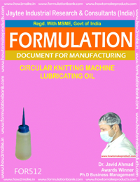 Circular Knitting Machine Lubricating Oil - Downloadable Document File , Instant Delivery and Optional CD Shipment