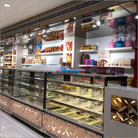 Straight Glass Cake Display Counter