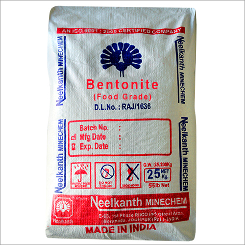 Bentonite (Food Grade) Application: Chemical Industry