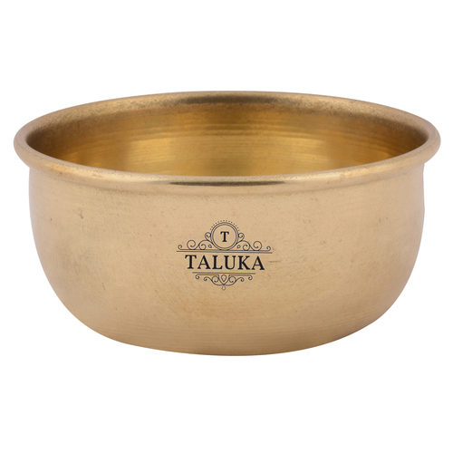 Brass Bowl Bidded - Pure Brass, Height: 1.5" | Diameter: 3.25", Color: Brass Gold, 300 ML Volume, Perfect for Gifting and Home Decor