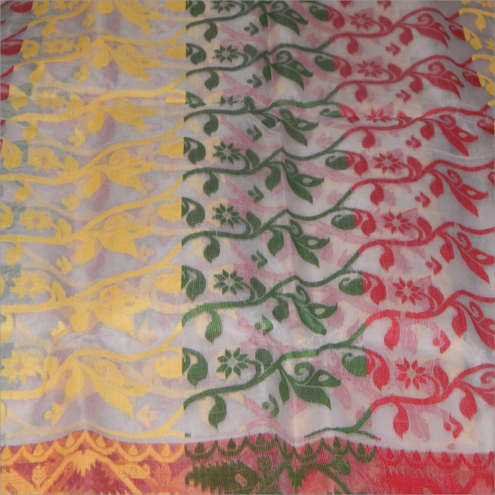 White Dhakai Jamdani Saree