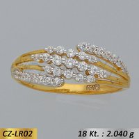 Gold CZ-Ladies Ring