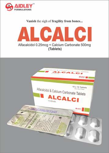 Alfacalcidol 0.25mcg And Calcium Carbonate 200mg Tablets