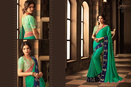 Green Latest Designer Silk Sarees