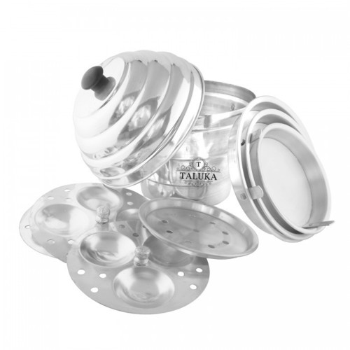 Aluminium Idli Maker - 9.5 Inch Diameter 12 Inch Height | Silver Color 15 Idli Capacity Oil-Free Cooking Easy to Clean Rust Proof Hygienic