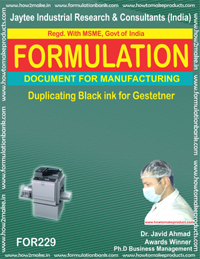 Inks Manufacturing Formulations