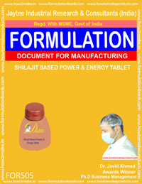 Shilajit Based Power & Energy Tablet - Digital Downloadable Formulation Document | Instant Email Delivery, Detailed Manufacturing Process Guide