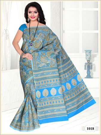 Block Printed Cotton Designer Sarees