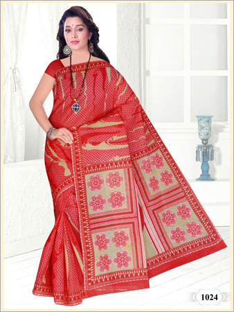Block Printed Cotton Trendy Sarees