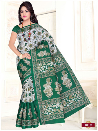 Block Printed Designer Sarees