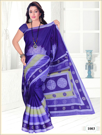 Hand Block Printed Party Wear Sarees