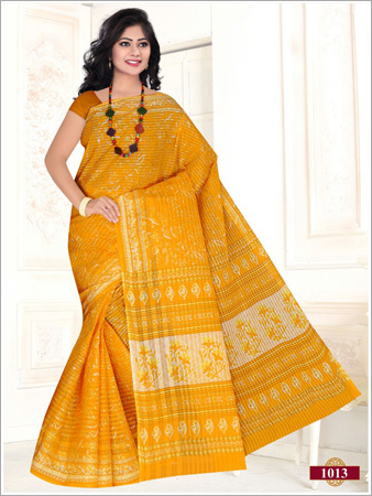 Ladies Block Printed Sarees