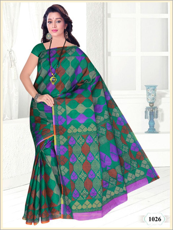 Daba Hand Block Cotton Modern Sarees
