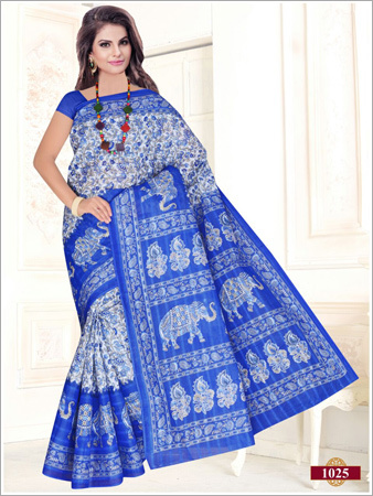 Hand Block Cotton Saree