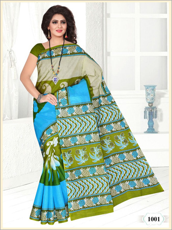 Printed Cotton Designer Sarees