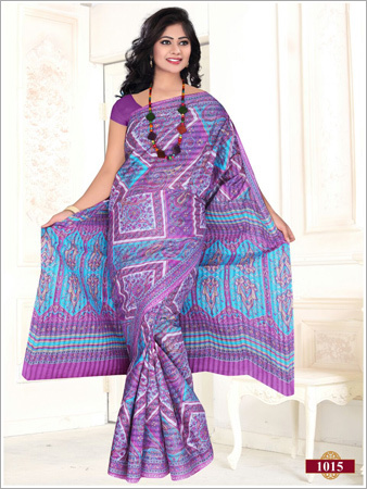 Sanganeri Hand Block Print Fancy Saree