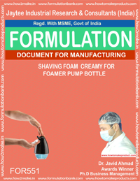 Shaving Foam Creamy Foamer Pump Bottle - Formula No 551 Instant Downloadable Document File for Easy Access