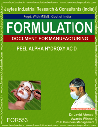 Alpha Hydroxy Acid - Formula No 553 Document File For Instant Email Delivery | E-book With Automated Download Link After Payment