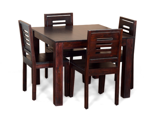 Wine Color Dining Table With 4 Chairs